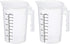 PATIKIL Graduated Beaker, 2 Pack 500ml PP Plastic Liquid Measuring Cup with Double Sided Black Graduations, Handle Lid