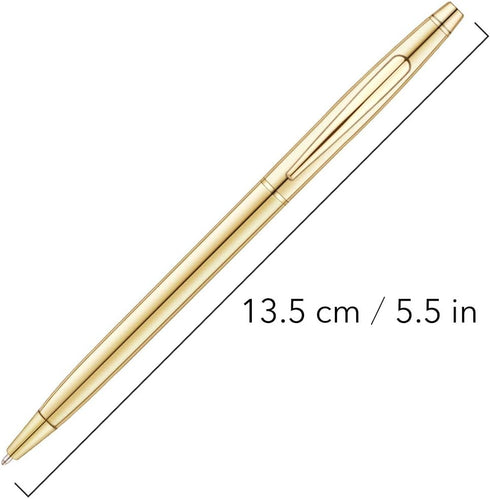 Unibene 6 Pack Slim Gold Ballpoint Pens, Black Ink 1 mm, Nice Gift for Business Office Students Teachers