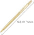 Unibene 6 Pack Slim Gold Ballpoint Pens, Black Ink 1 mm, Nice Gift for Business Office Students Teachers