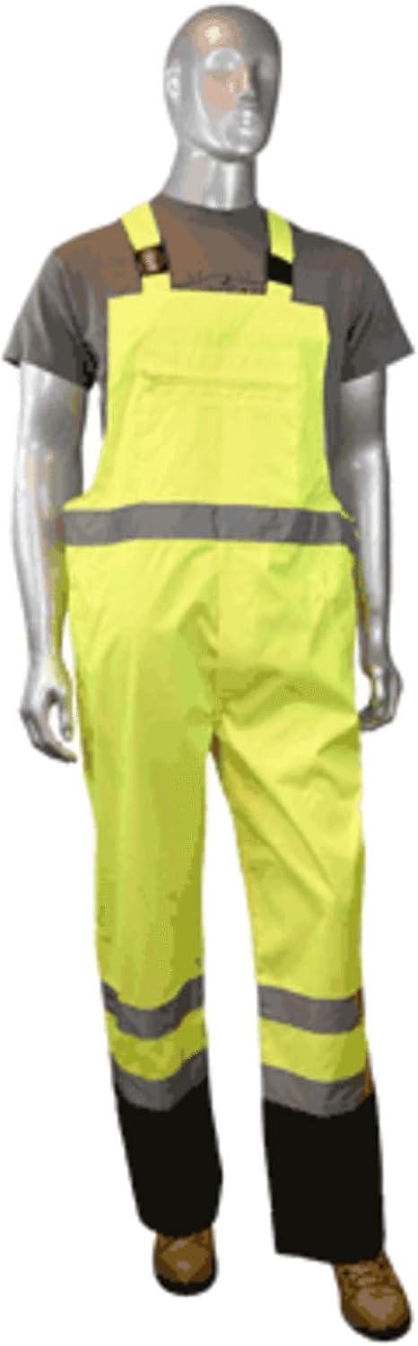 Radians RW30-ES1Y-L Industrial Safety Coated Rain Bibs