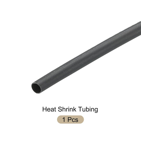 Heat Shrink Tubing 2:1 Cable Sleeving Tube Wrap, 1mm Dia/1m/Black for Electric Insulation Protection