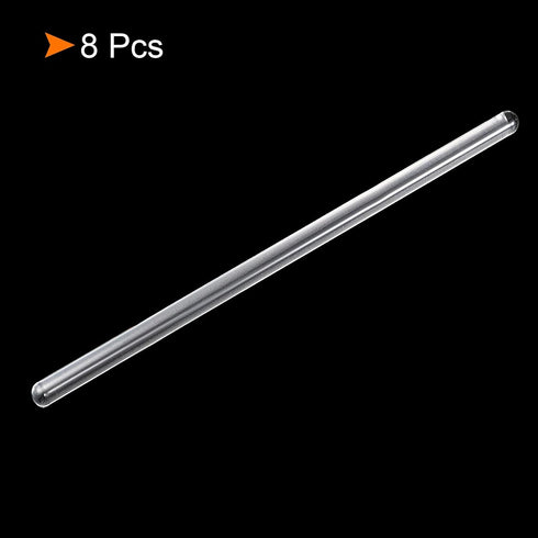 MECCANIXITY 3.3 Borosilicate Glass Stick 5.9" Length 8mm Dia Stir Rod Mixing Tools, 8Pcs