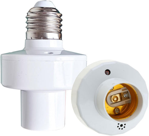 QIEIEI E27 Bulb Socket Motion Sensors Light Holder Motion Sensors Light Socket with Adjustable Delay for Home Garage