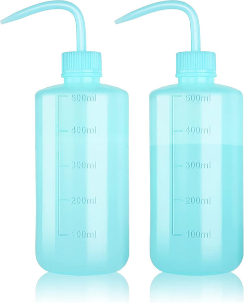 Melphoe Tattoo Wash Bottle, 2Pcs 500ml Water Squirt Bottle for Safety Rinse and Watering Plants