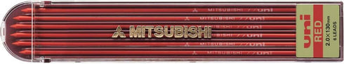 Uni Drop Holder Type Pencil Lead, 2.0mm, Red (ULN.15)