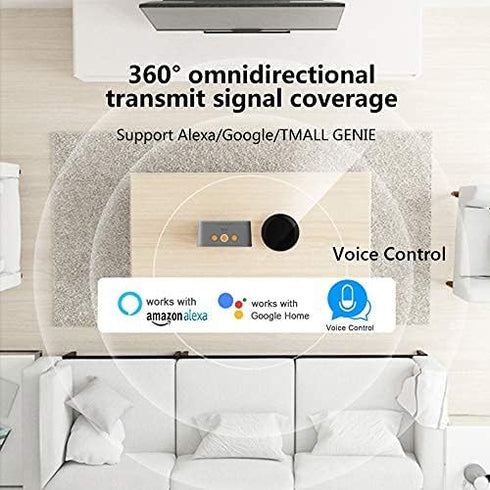 Smart IR Remote Control, All in One IR Blaster Control, Universal WiFi Infrared Remote for TV, AC, Compatible with Alexa