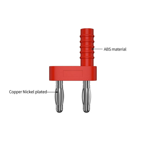 Qingdinu 16 4MM 2 1 14MM Socket(5 PCS Banana Plug Connector Short Circuit Jumper Revolution Mother Spacing red)
