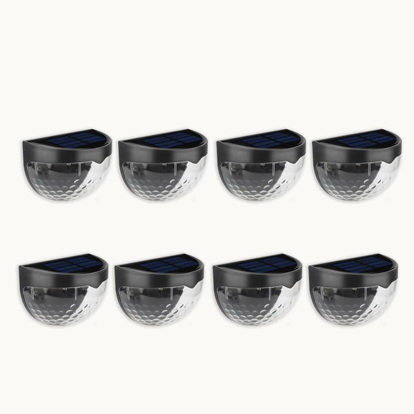 Follateas Outdoor Solar Step Lights for Stairs, Solar Fence Lights Waterproof LED Lighting,