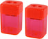 Eagle Manual Pencil Sharpener - 2 Holes for Standard and Jumbo Color Pencils, Pack of 2 (Red)