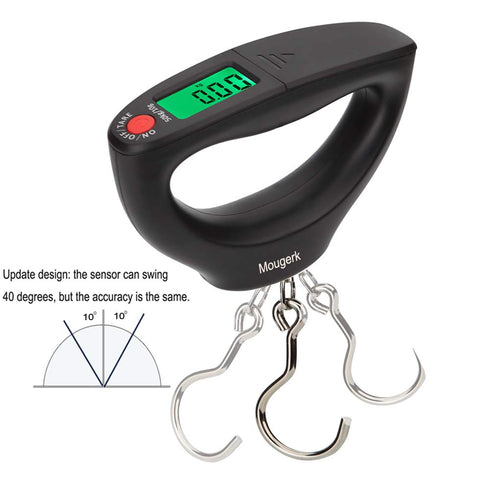 Portable Digital Hanging Fish Scale, 110lb 50kg Postal Scales, 2 AAA Batteries (Not Included)
