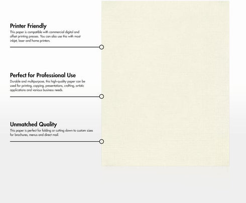 LUXPaper 8.5" x 11" Paper, Natural Linen, 250 Qty