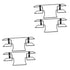 ULTECHNOVO 2sets Stylish Wall-Mounted Glove Dispenser Holder for Tissue Boxes for Kitchen