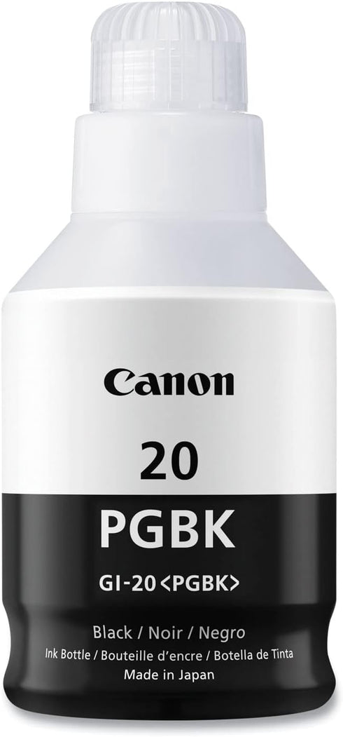 Canon GI-20 PGBK Ink Bottle for PIXMA G6020 and G5020 MegaTank Printers