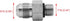 (4-PACK) 6400-06-04-O Hydraulic Hose Adapter Fitting 3/8" Male JIC 37° Flare (9/16"-18UNF) × 1/4" Male O-Ring Boss (7/16"-20UNF) SAE Straight Pipe Joints Tube Connector Carbon Steel