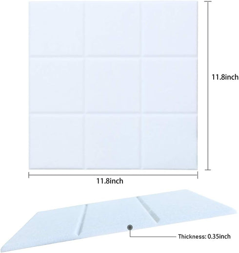 Large Cork Board Felt Board Tiles with 30 Push Pins, 11.8"x11.8" Pack of 6 for Home Office Kitchen