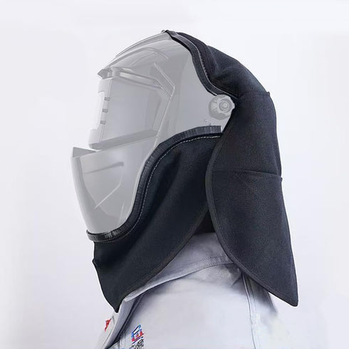 CSBOYUKEJ 2-piece welding helmet rear extension and helmet bib, made of flame-retardant cotton,