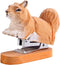 Wooden Animal Stapler Set, Squirrel Desktop Stapler, Handmade Wood Carving for Office Stationery