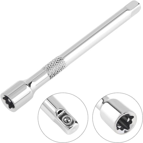 OriGlam 1/4" Drive Extension Socket Wrench Extension, 4-Inch Ratchet Extender Chromed Steel, 1/4 Inch Drive Drive Socket Extension by OriGlam