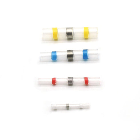 TMAX 100pc Solder Seal Wire Connectors, Waterproof Insulated Electrical Butt Connectors for Automotive Use