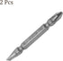2pcs Double Ended Bits - Magnetic Phillips & Slotted Screwdriver for Pneumatic or Power Tool Use