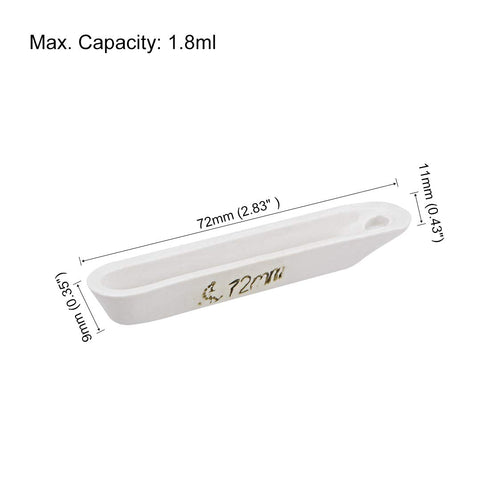 uxcell 45% Alumina Crucible Boat 1.8ml Sample Holder Furnaces 72x11x9mm 10pcs