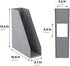 carrotez Open Front Magazine File Holder, Plastic Vertical File Organizers for Desk, Office Organization Essentials,