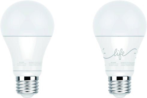 A19 Bulb 2-Pack, C by GE C-Life Smart LED Light by GE Lighting, Works with Alexa