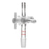 StonyLab Vacuum Glass 3-Way Flow Control Adapter, Borosilicate Glass Adapter with Standard 14/20 Taper Joint and PTFE