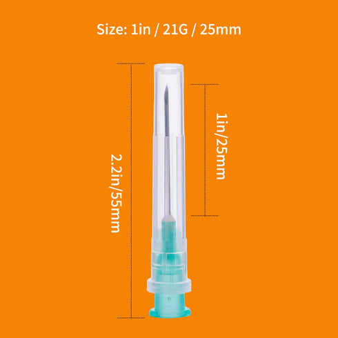 21G Luer Lock 1 in Laboratory Tools Pack of 100