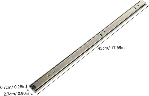 2pcs POPETPOP Heavy Duty Keyboard Drawer Slide Bearings Full Extension for Furniture and Bedside Cabinets Construction