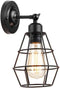 Mengjay Vintage E26 Wall Light, Industrial Lighting Adjustable Socket Rustic Sconces Wire Metal