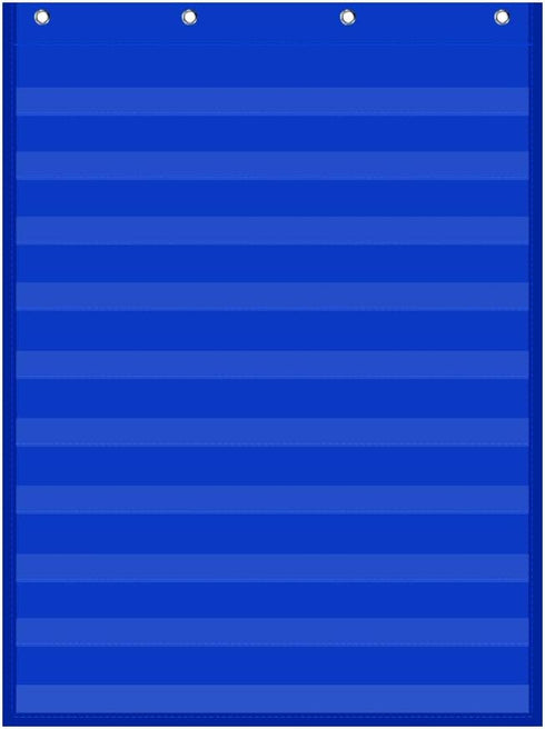 Standard Pocket Chart, Clear 10 Pockets for Classroom & Home, Heavy Duty Hanging Pocket Chart