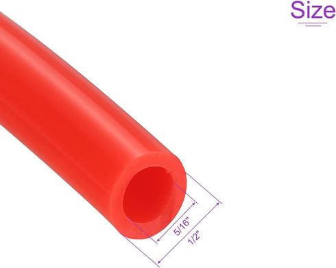 DMiotech 5/16"(8mm) ID 1/2"(12mm) OD 3.3 Feet Red Silicone Tube, Industrial Tubing for Water Air Pump