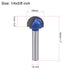 uxcell Router Bit 1/4" Shank, 5/8" Cutting Dia. Core Box, 2 Flutes Carbide for Woodworking