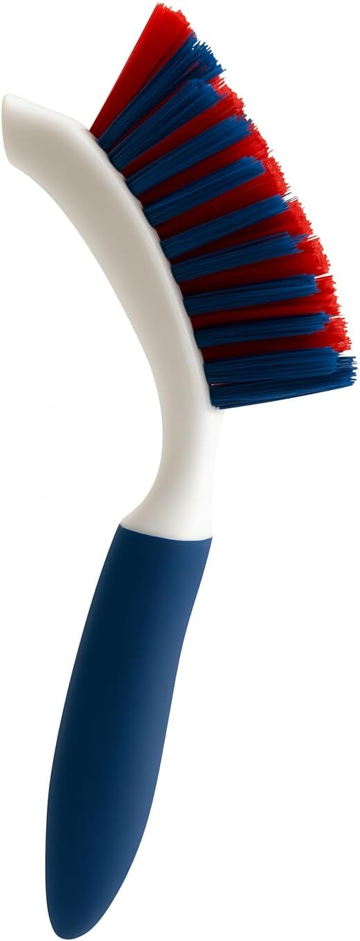 Grout Solutions Grout Brush with Stiff Bristles Heavy-Duty Scrub Brush for Tile, Bathroom, Shower,