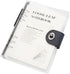 Clear A5 Refillable Notebook Binder - 90 Sheets Lined Paper, Black 6-Ring Soft Transparent PVC Binder Cover Protector