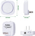 WEEKUU Dimmable 4 Packs, LED Night Lights Plug into Wall, Indirect Soft Night Light with Dust to Dawn Sensor, Blue