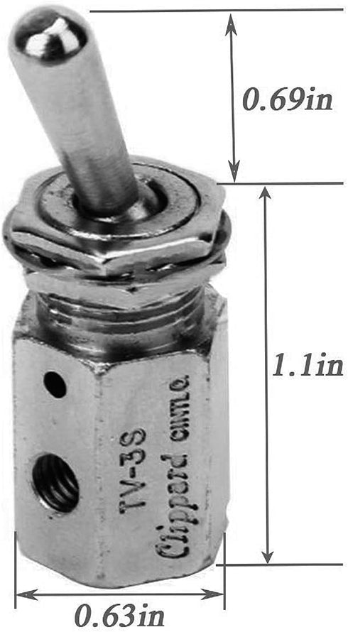 TV-3S Electric Solenoid Air Valve: Knob Toggle Value Switch, Pneumatic Mechanical 2 Position 3 Way