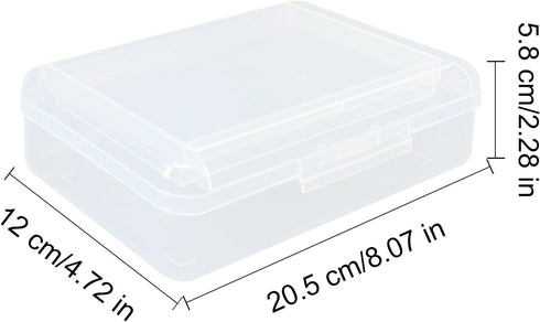 Large Capacity Clear Stationery Box, Double-Layer Plastic Organizer, Supply Box for Office, Students, and Home
