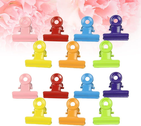 Ciieeo 60 Pcs Office Supplies Bulletin Board Clips, Large Binder Clips, Colorful Mini Paper Clips