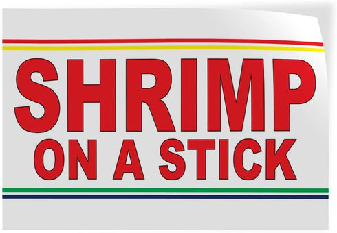 Fastasticdeals Decal Stickers Multiple Sizes Shrimp on Stick Red Bar Restaurant Food Truck