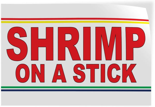 Fastasticdeals Decal Stickers Multiple Sizes Shrimp on Stick Red Bar Restaurant Food Truck
