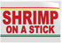 Fastasticdeals Decal Stickers Multiple Sizes Shrimp on Stick Red Bar Restaurant Food Truck