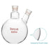 StonyLab Glass 500ml Heavy Wall Round Bottom Flask RBF, 19/22 Center and Side Standard Taper Outer Joint
