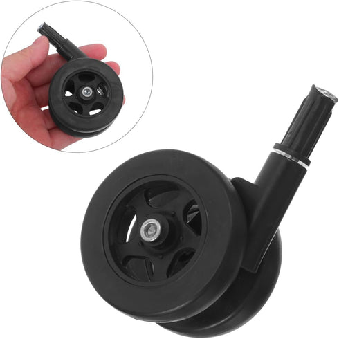4Pcs Homoyoyo Baby Walker Wheels Stroller Wheels Replacement Stroller Caster Black PP Material Swivel Stem Quiet