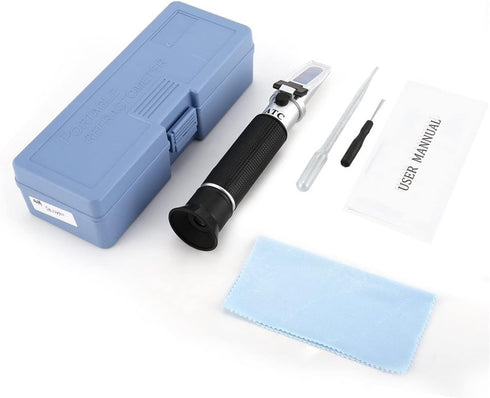 VGVGV 0-80% Brix Refractometer, Handheld Refractometer Optical Alcohol Liquor and Spirits Wiskey Vodka Content Meter