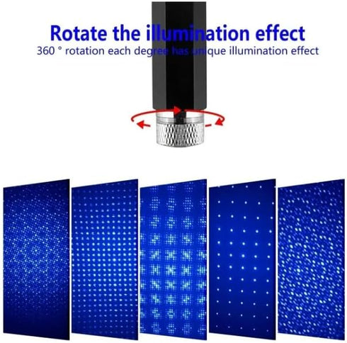 1Pc Black USB Star Projector Night Light, Adjustable Romantic Starry Sky Projector Car Light for Various Occasions