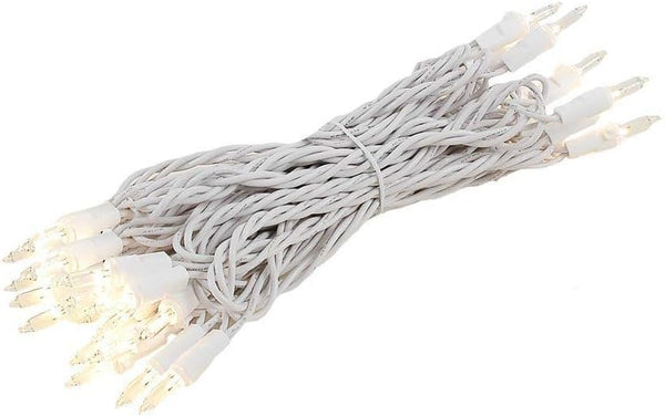 Novelty Lights 13.5 Feet 35 Bulb Clear Mini Light String on White