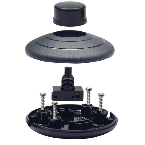 3A 120VAC/2A 250VAC, XH-317 (2-Pack) (2-Pack)) Floor Foot Switch Inline Pedal Lamp Switch, Black, Push Button On/Off