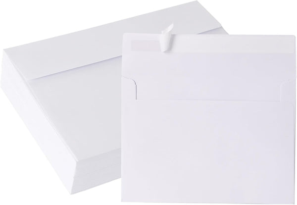 White Envelopes, 50 Pack, 5 x 7 Inch A7 Envelopes, Large Wedding, Invitation, Greeting Card Mailing Envelopes